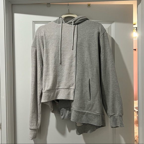 Asymmetric Grey Hoodie - Picture 4 of 7